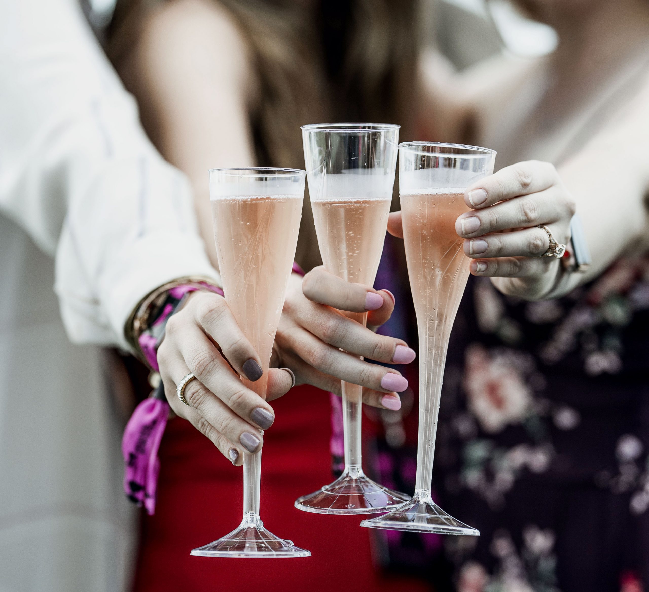 A Group Of Women Having Fun With Champagne While Watching The Horse Races At The Pegasus World Cup At Gulfstream Park In Fort Lauderdale.