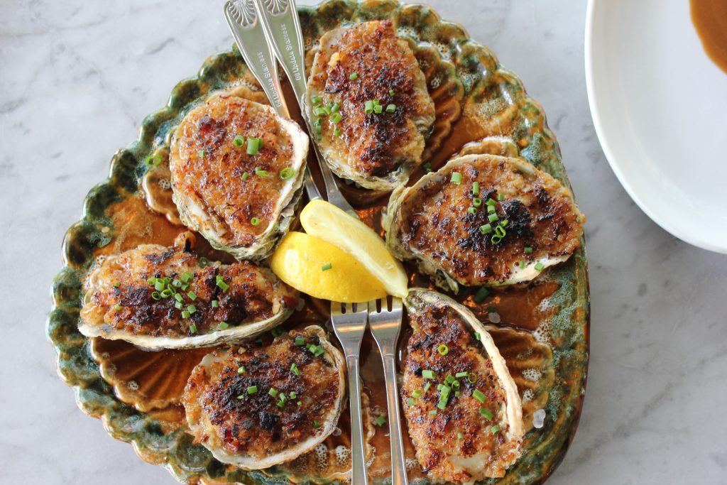 Delicious Stuffed Oyster At The Pegasus World Cup Showcase At Gulfstream Park In Fort Lauderdale.