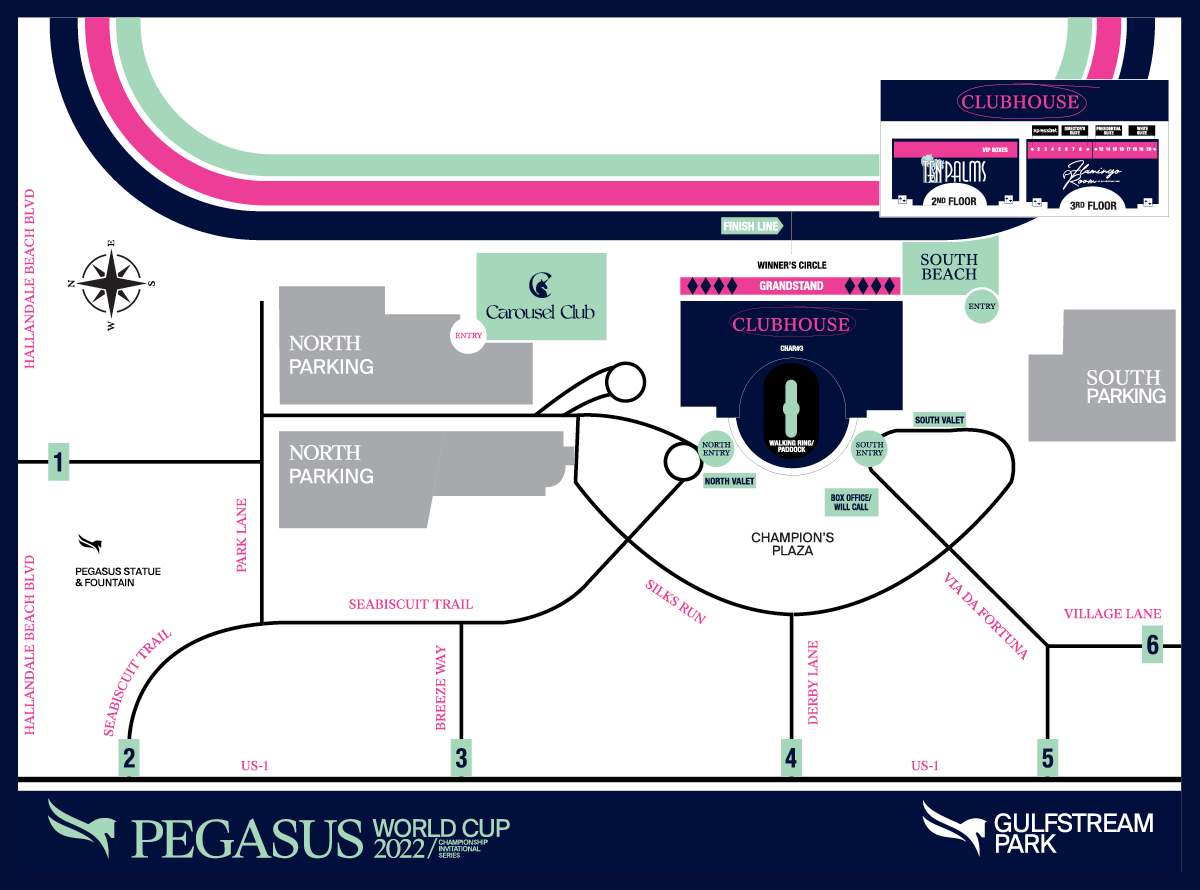 Map & Parking Pegasus World Cup